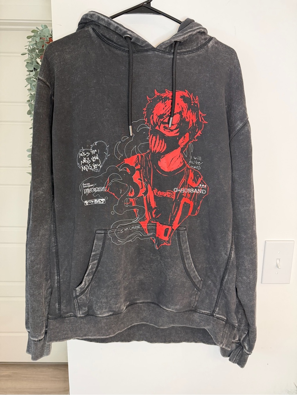 Authentic CORPSE Husband Miss You I Am Corpse Acid Wash Hoodie Official Merch L